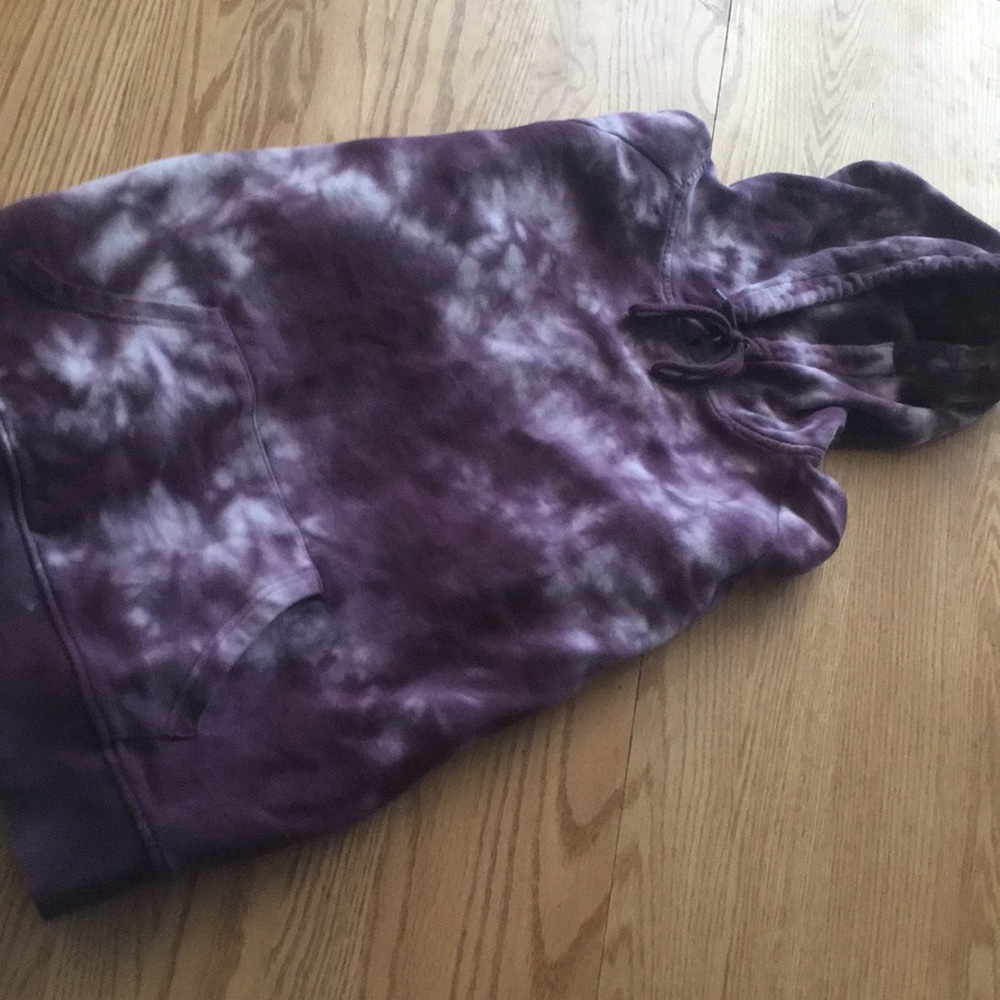 purple tie-dye hoodie